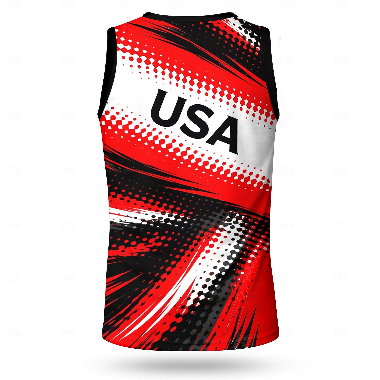 Men's Soccer Jersey Geometric Color Block Letter USA Workout Tank Top Running Tank Top Athletic T-shirt Summer Color Block Sleeveless Athleisure Spandex UPF 50 Quick Dry Moisture Wicking Breathable 2026 - $17.99 –P3