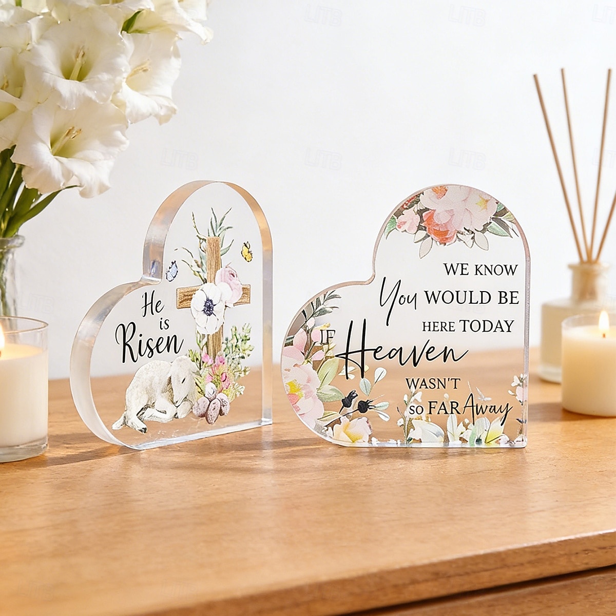 פריט קישוט בצורת לב ופרפר ליום האם אחד. קיימות מספר אפשרויות. מתאים למתנות יום האם ולקישוטי שולחן לחג המשפחה. 2026 - $9.99 –P4