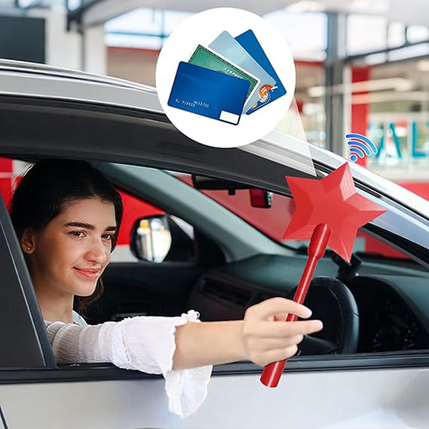 Varinha mágica impressa em 3D para pagamento por aproximação, porta-cartões de crédito sem contato, ideal para diversos cenários de uso. de 2026 por $20.99 –P3