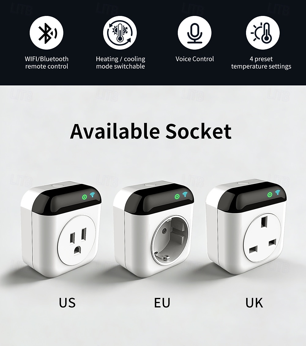 Programmable Smart WiFi Thermostat Plug Mini Temperature Controller 10A Plug-in Socket APP Control Voice Control Schedule Timer Electric Switch for Heating Cooling Appliances 2026 - $64.99 –P2