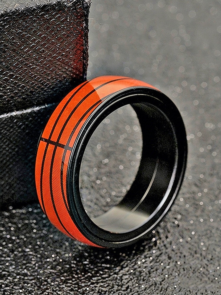 Ανδρικό δαχτυλίδι ποδοσφαίρου spinner από ανοξείδωτο ατσάλι fidget band σε πολλά χρώματα μπάλας για ποδοσφαιρικούς αγώνες, υποστήριξη φιλάθλων, καθημερινή χρήση και στυλ ημέρας αγώνα 2026 - $11.99 –P10
