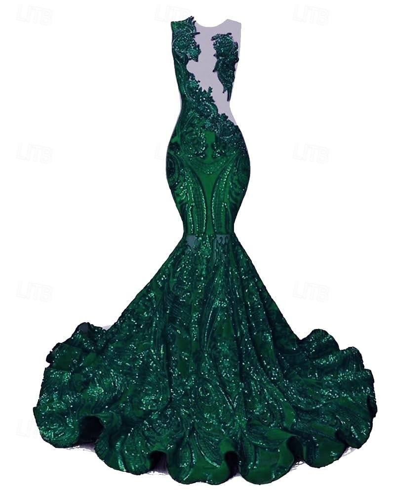 P6 Prom Mermaid Trumpet Court Train Prom Dresses Evening Gown Ball Gown Formal ...