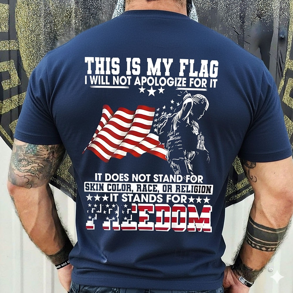 4. Juli 2026 250. Gedenktag Herren 3D-Druck US-Flagge Veteran Rundhalsausschnitt Kurzarm T-Shirt täglicher Streetwear 2026 - $21.99 –P4
