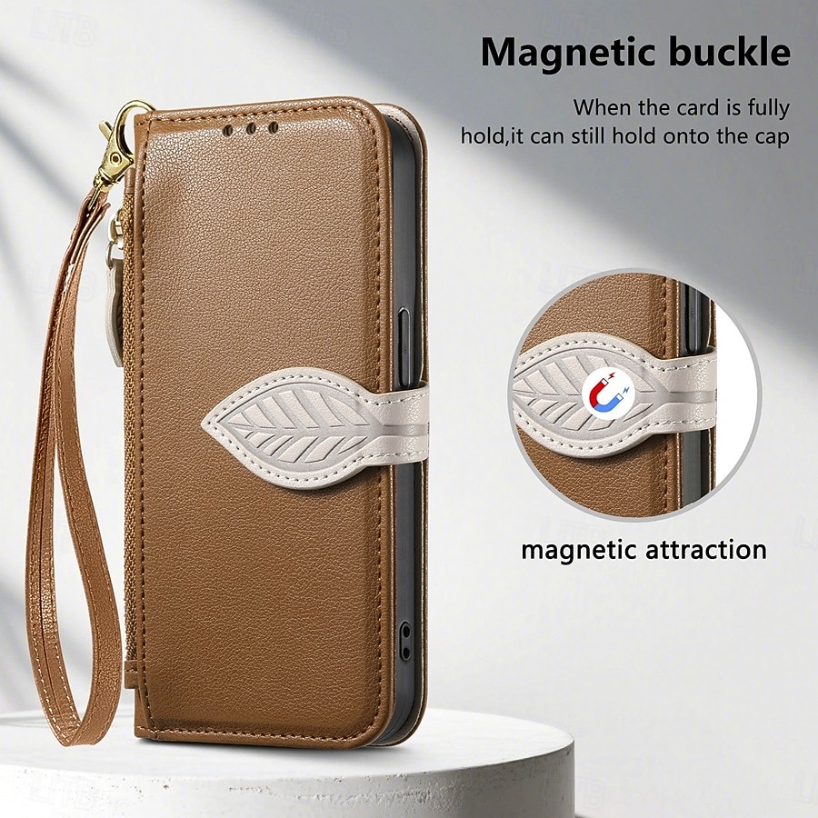 telefoon hoesje Voor Samsung Galaxy S26 S26 Plus S26 Ultra Wallet Card Case Flip cover Rits met polsband Standaard Retro TPU PU-nahka 2026 - $17.99 –P17