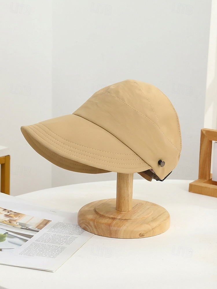 Naisten polyesteristä valmistettu avoin aurinkolippalakki, monivärinen pakattava leveälierinen lippalakki korvaremmillä, vapaa-ajan käyttöön, matkoille, lomalle, rannalle ja ulkoiluun 2026 - $9.99 –P8