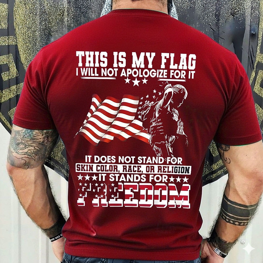 4. Juli 2026 250. Gedenktag Herren 3D-Druck US-Flagge Veteran Rundhalsausschnitt Kurzarm T-Shirt täglicher Streetwear 2026 - $21.99 –P2