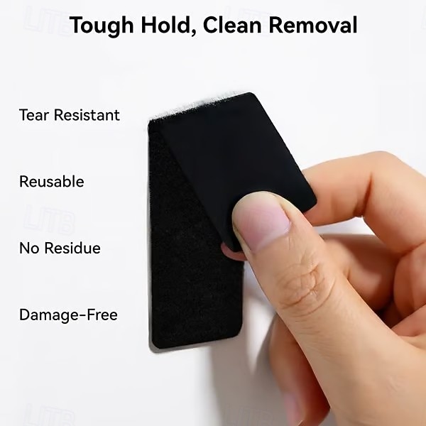 50 יחידות סרט וו ולולאה עמיד לשימוש חוזר עם גב דבק חזק - ללא צורך בקידוח, הסרה ללא נזק - אידיאלי לתליית תמונות, שלטים, מודעות - מתאים לשימוש בבית, במשרד ובסדנה 2026 - $16.99 –P7