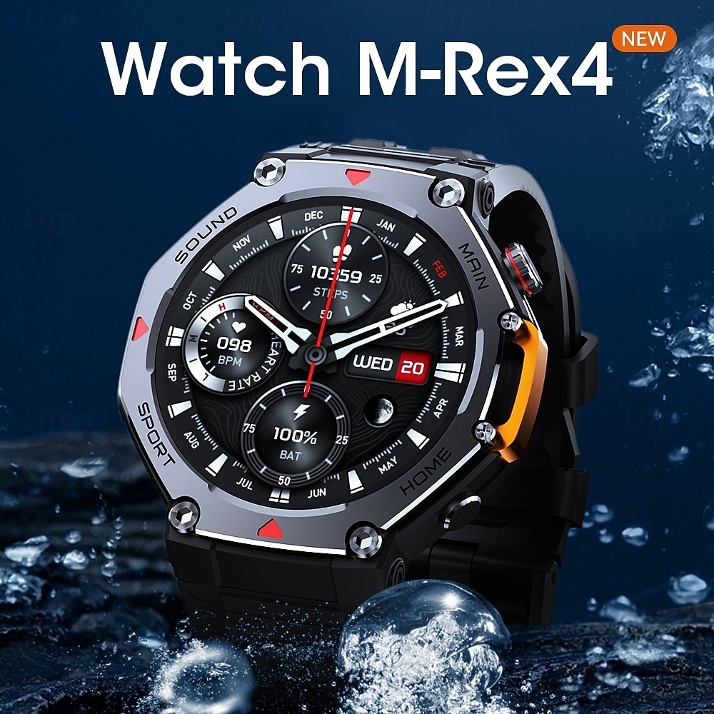 Nuovo smartwatch impermeabile 5 ATM, ideale per attività all'aperto, monitoraggio sportivo, pagamenti PayPal, chiamate Bluetooth, schermo HD da 1,45" 466*466, smartwatch indossabile 2025 del 2026 a $76.99 –P1