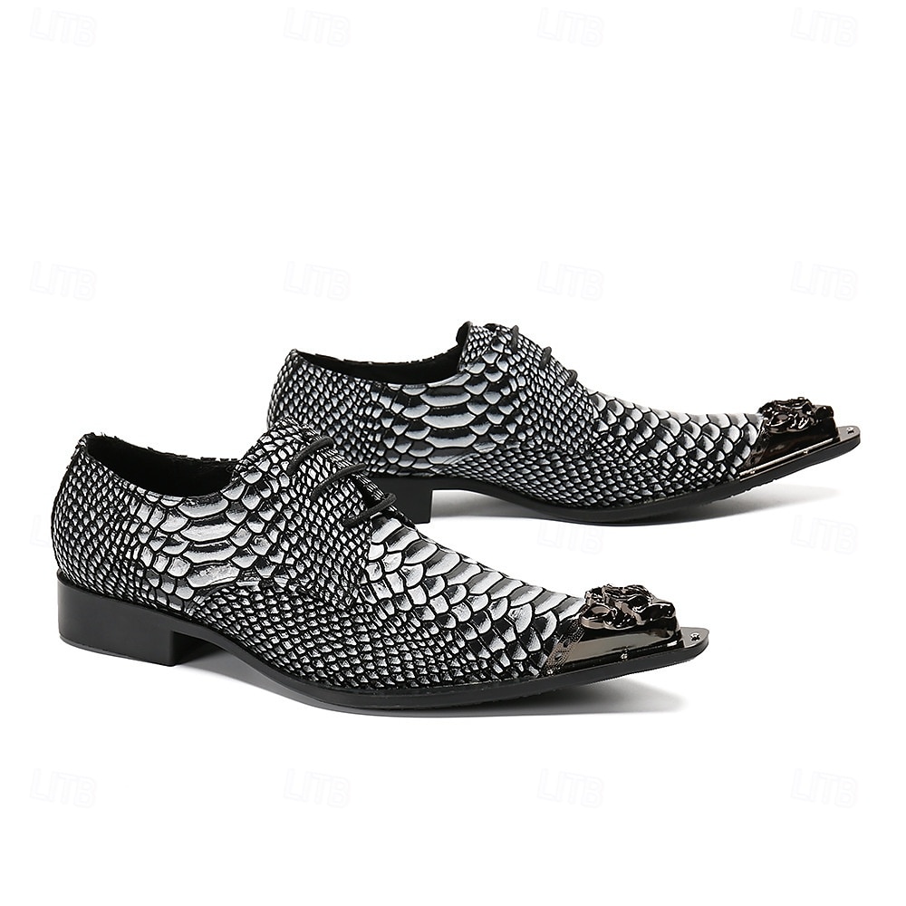 Per uomo Moda Matrimonio Pelle Pelle Pieno Fiore Italiana Confortevole Antiscivolo Allacciatura Nero Primavera Autunno Tutte le stagioni del 2026 a $109.99 –P6