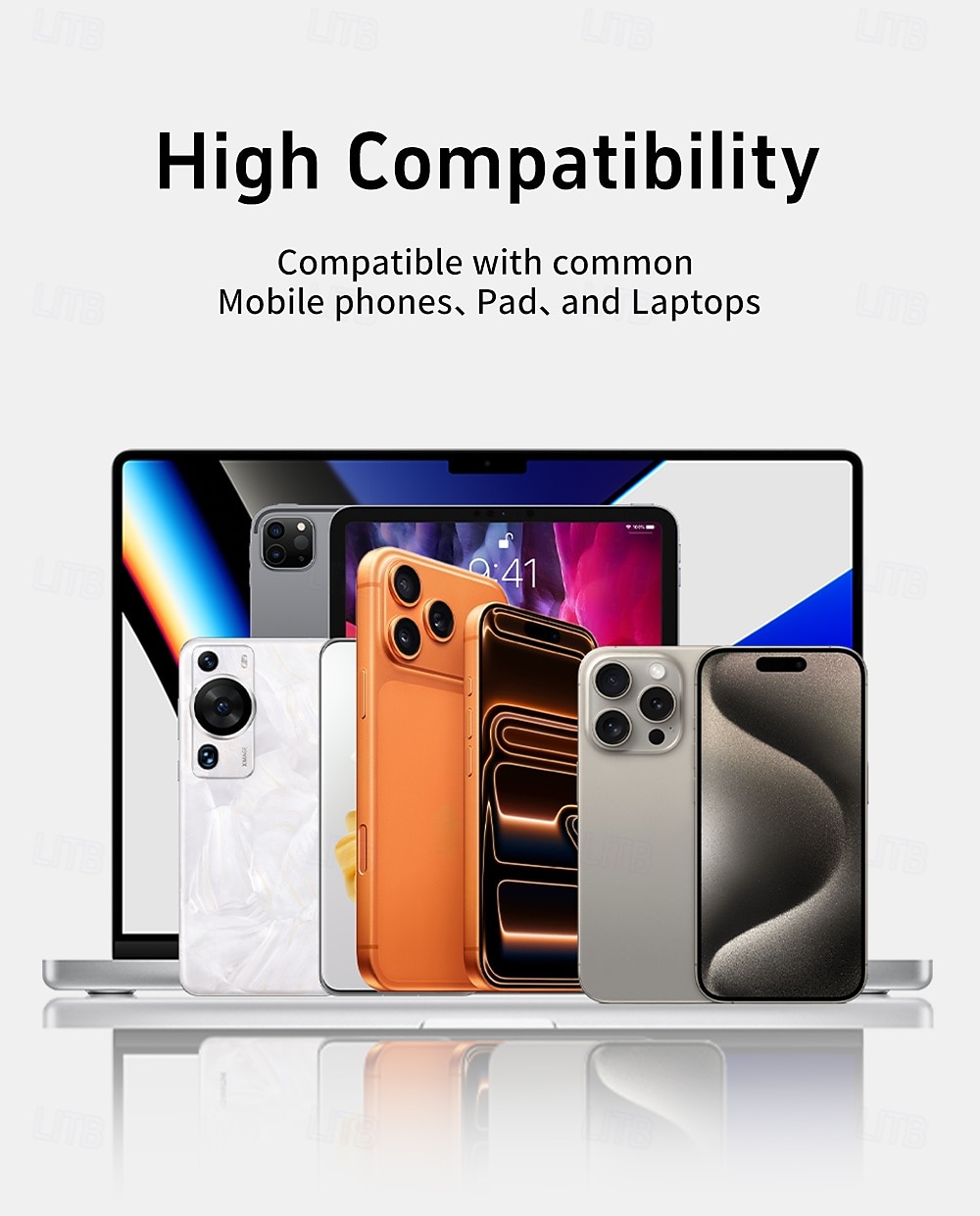 Καλώδιο φόρτισης υψηλής ισχύος 240w τύπου C με βάση στήριξης, σχεδιασμός 2 σε 1 για φόρτιση &Προβολή hands-free, γρήγορη μεταφορά 480mbps, υλικό υγρής σιλικόνης, κέλυφος από κράμα ψευδαργύρου, 2026 - $22.99 –P8