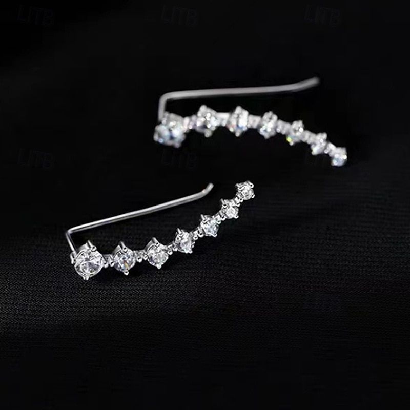 1 par Örhänge For Dam Dagligen Gata Silver Pärlor Diamant 2026 - $2.49 –P7