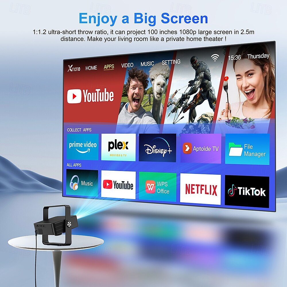 Native 1080P 5G Smart Projector, 8K Supported Android 13.0 Movie Projector for Soccer Watch Party, HDR 10+ Home Theater for Football Tournament, Stadium Experience for Championship Game Night 2026 - $181.99 –P6