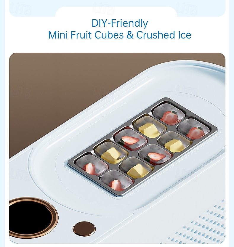 Миниатюрный портативный льдогенератор, настольный, быстрое приготовление льда за 10-15 минут, 8 твердых кубиков льда за цикл, компактный, небольшой, быстродействующий льдогенератор для дома, офиса, 2026 - $115.99 –P12
