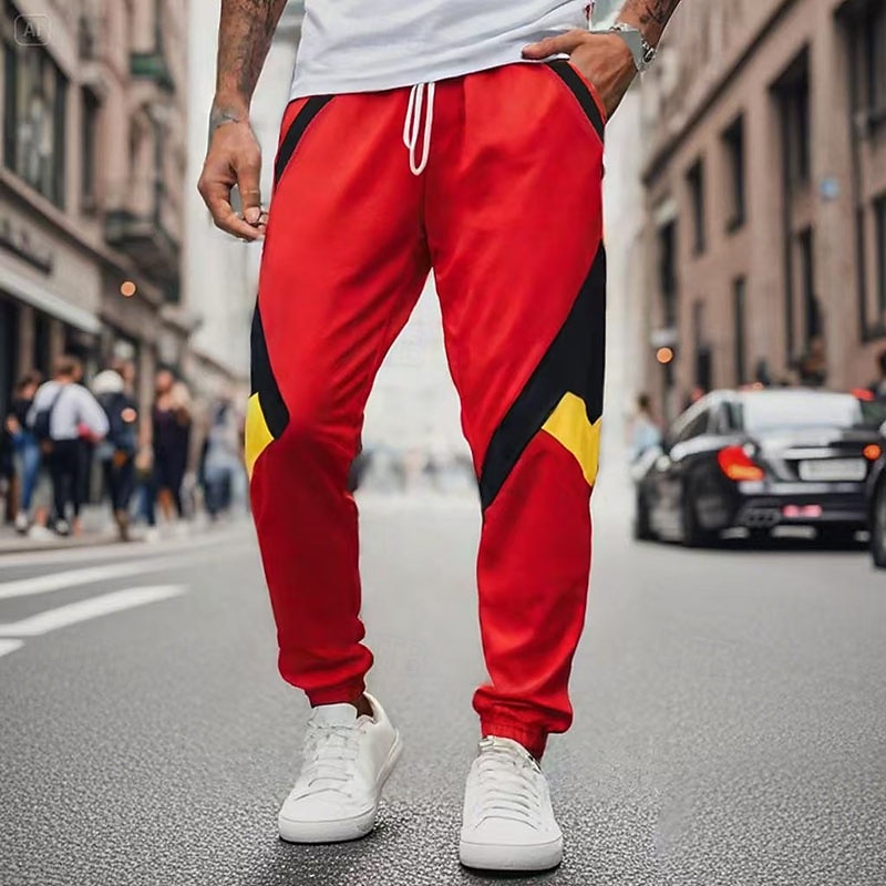 Męskie Lato piłkarskie Odzież sportowa z lat 80. Globalne dopasowanie Spodnie do biegania Spodnie dresowe sportowe Ściągana na sznurek Kieszeń Elastyczny pas Doły Codzienny Na zewnątrz Urlop Lato 2026 - $23.99 –P2