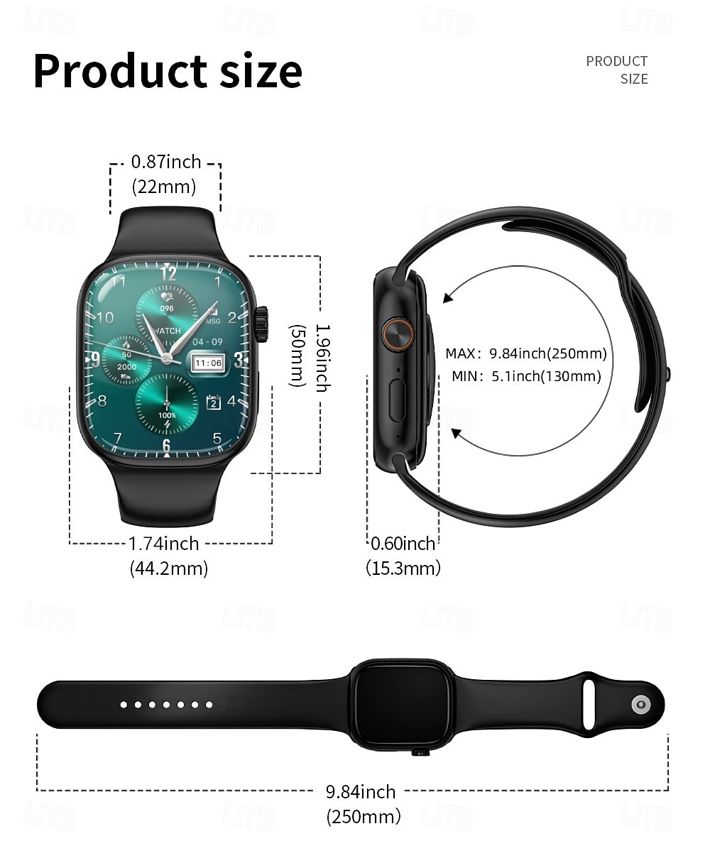Relógio inteligente XH018 de 2,06 polegadas com 4G LTE, função celular, pedômetro, lembrete de chamadas, monitor de sono, compatível com Android e iOS, unissex, GPS, chamadas em modo mãos-livres, controle de mídia, classificação IPX-4, caixa de 50 mm. de 2026 por ZAR R2024.42 –P18