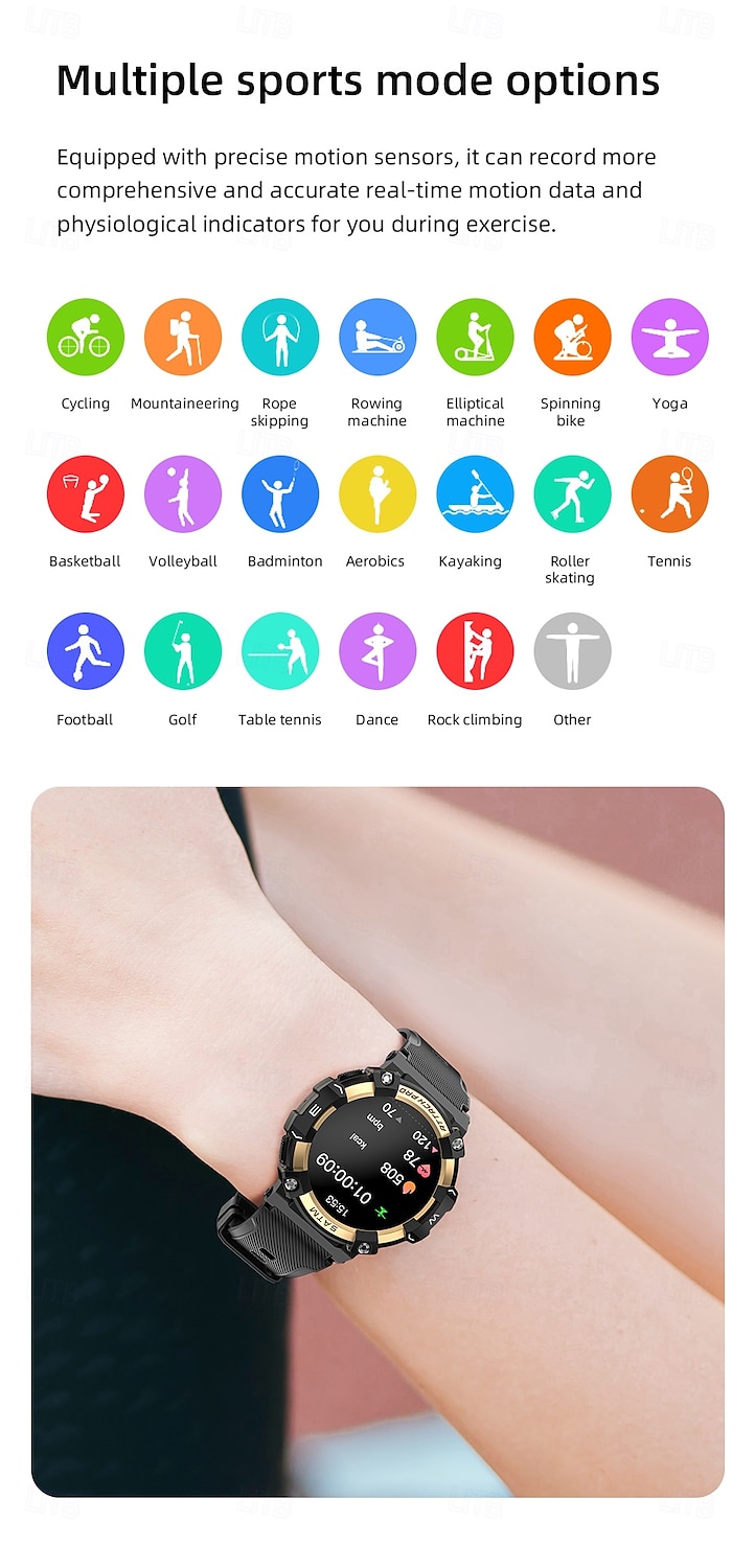 Relógio inteligente Lokmat Attack 2 Pro de 1,39 polegadas com Bluetooth, chamadas, pedômetro, lembrete de chamadas e rastreador de atividades. Compatível com Android e iOS. Unissex, com longa duração da bateria, chamadas em modo mãos-livres e à prova d'ág de 2026 por $52.99 –P11