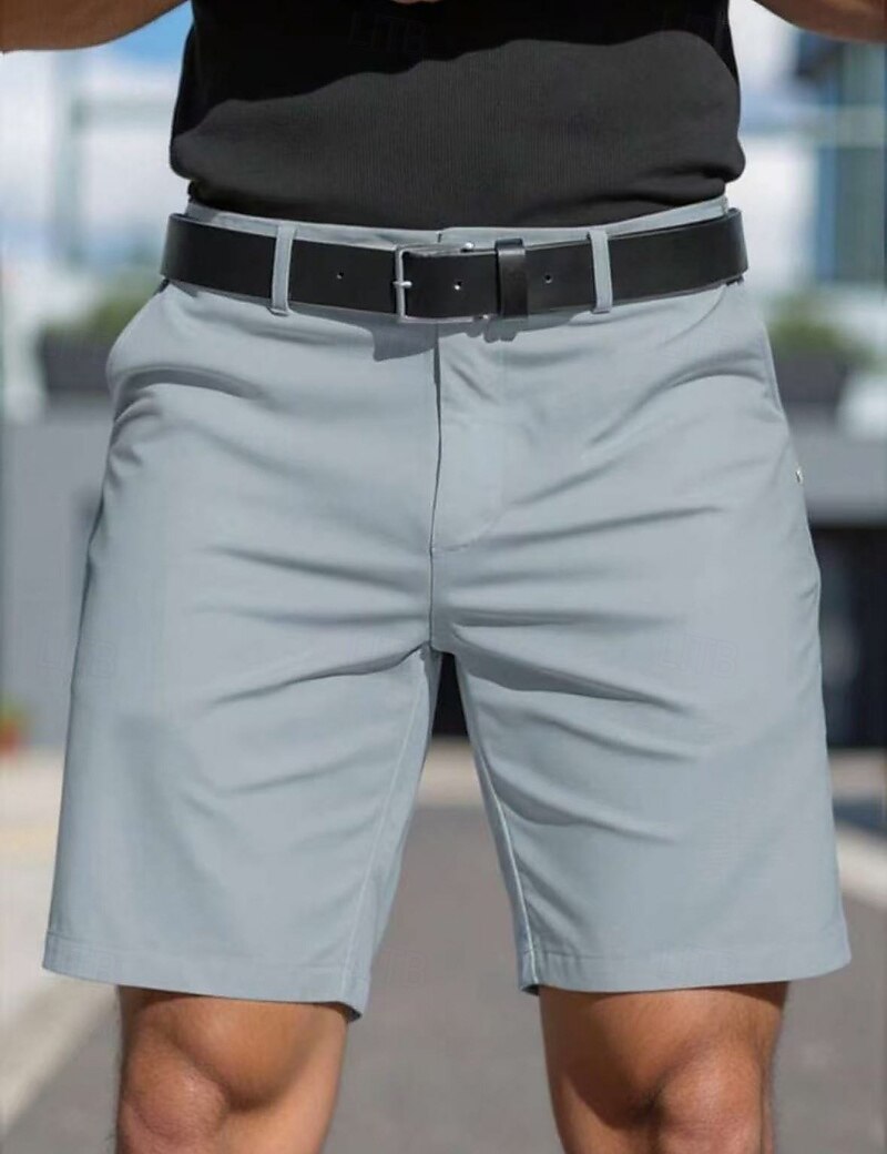 Per uomo Shorts Shorts eleganti Lavoro Pantaloncini casual Tasca Semplice Comodità Traspirante Lunghezza al ginocchio Casuale All'aperto Spiaggia Vacanza Moda Blu azzurro cielo Inelastico del 2026 a $26.99 –P1