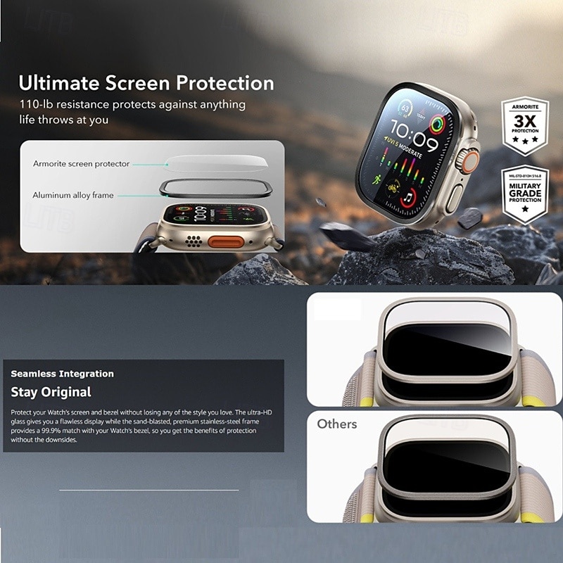 [4 пакета] Часы Защитная плёнка для экрана Совместим с Apple Watch Ultra 49mm Максимальное покрытие Сенсорный чувствительный HD Очистить Закаленное стекло Аксессуары для часов 2026 - $17.99 –P8