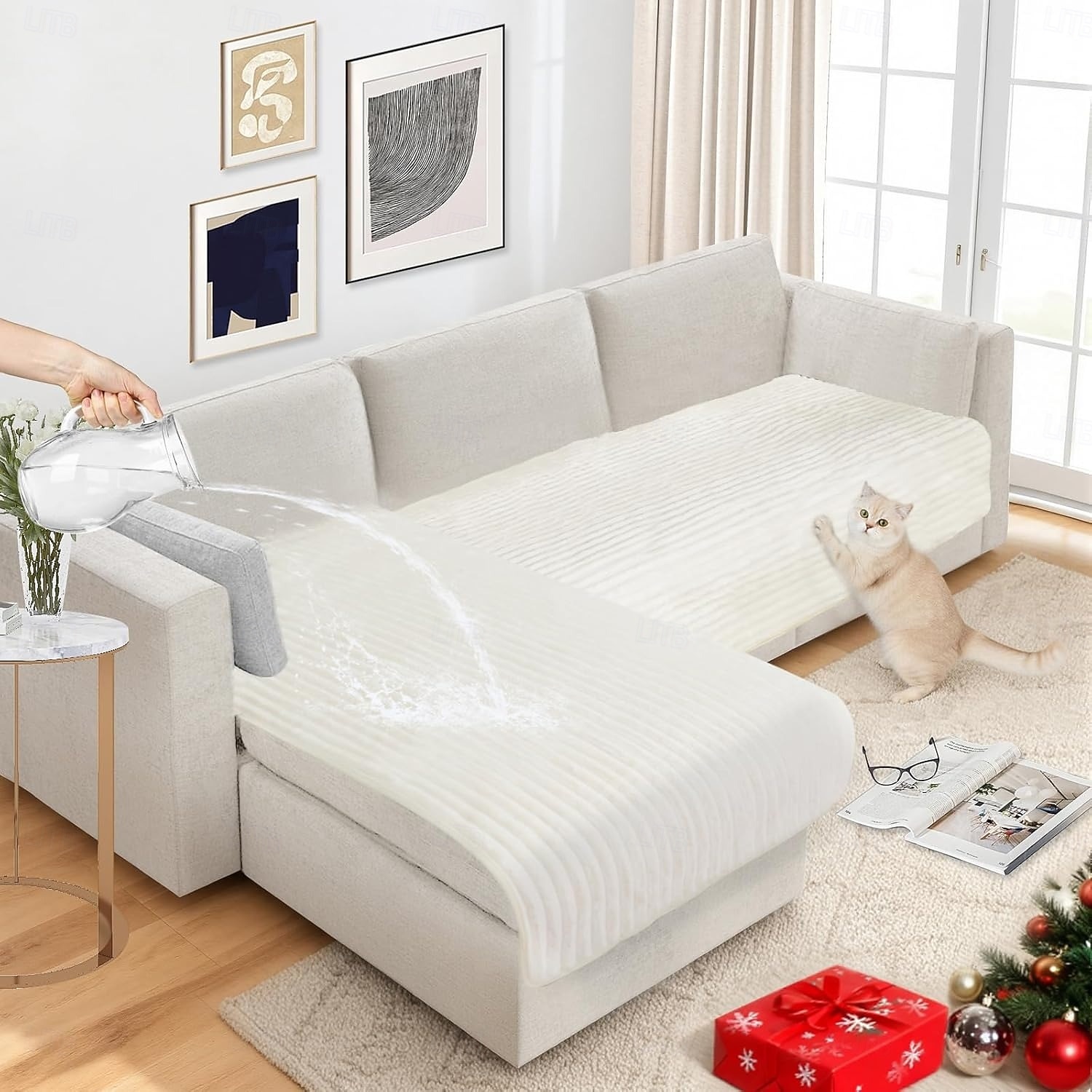 100% Waterproof Couch Cover, Couch Covers for Dogs Washable, Non Slip Sectional Couch Covers for 3 Cushion Sofa Pet Friendly, Sofa Covers Protector, Dog Bed Cover 2026 - $18.99 –P19