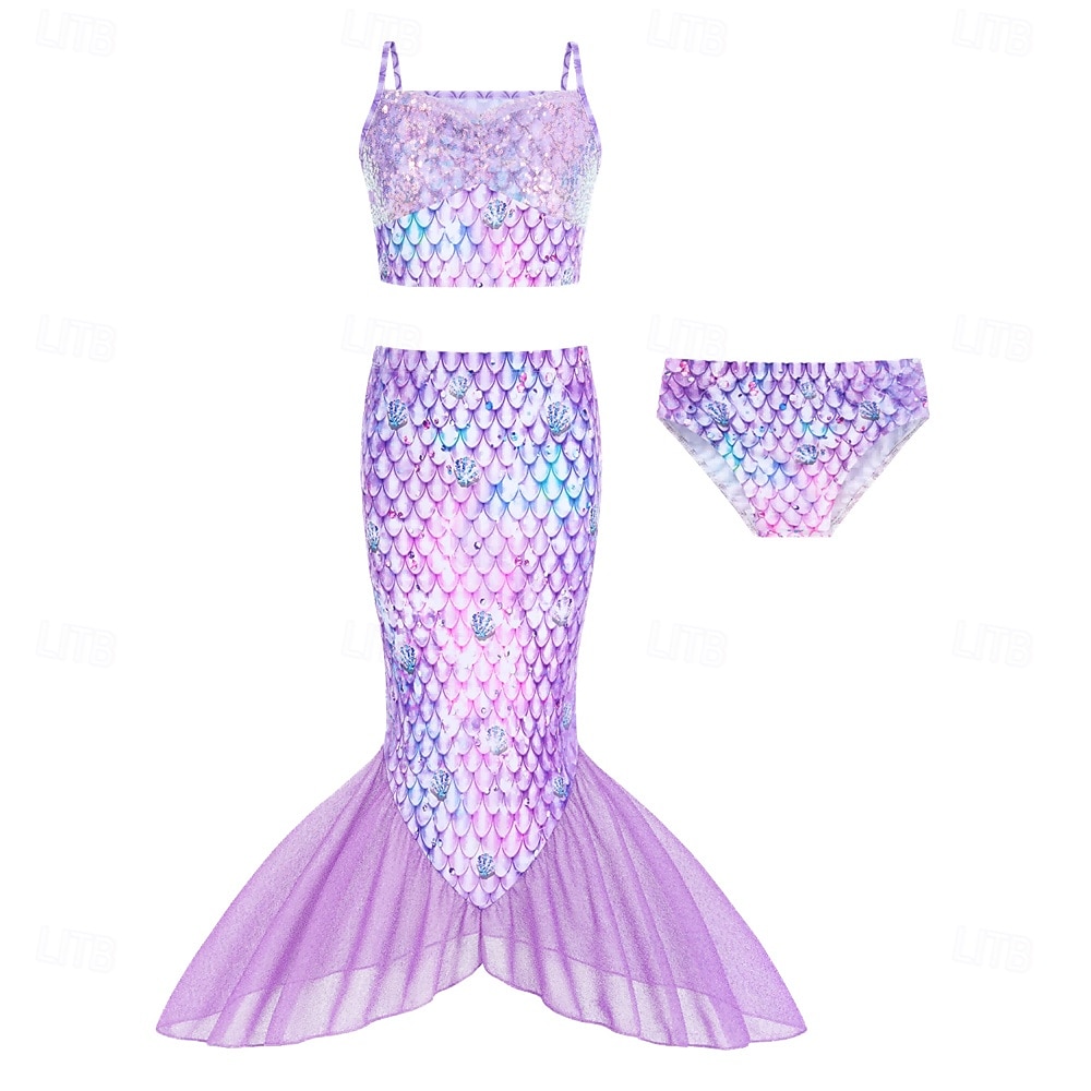 Sirena Principessa Vestito Costumi da bagno Film Cosplay for Ragazze Bambini Mascherata Feste Ferie Festival del 2026 a $26.99 –P2