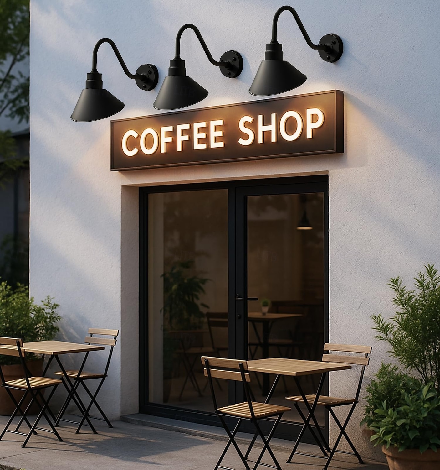 pajta lámpa hattyúnyak fali lámpa kültéri/beltéri IP65 vízálló farmház fali tartó vintage világítótest matt fekete kültéri verandára, házba, garázsba, teraszra, bérleményekbe, raktárba 2026 - $199.99 –P10