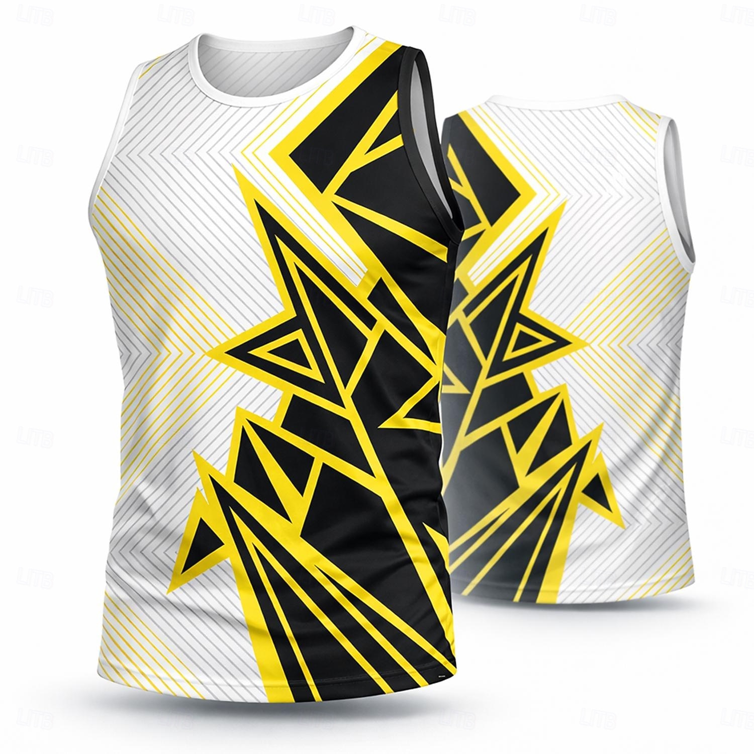 Herren Fußballtrikot Geometrisch Workout-Tanktop Lauf-Tanktop Sport-T-Shirt Sommer Ärmellos UPF 50 Schnelltrocknend Feuchtigkeitsableitend Atmungsaktiv Turnier Fußball Leger Laufen Joggen Training 2026 - $17.99 –P2