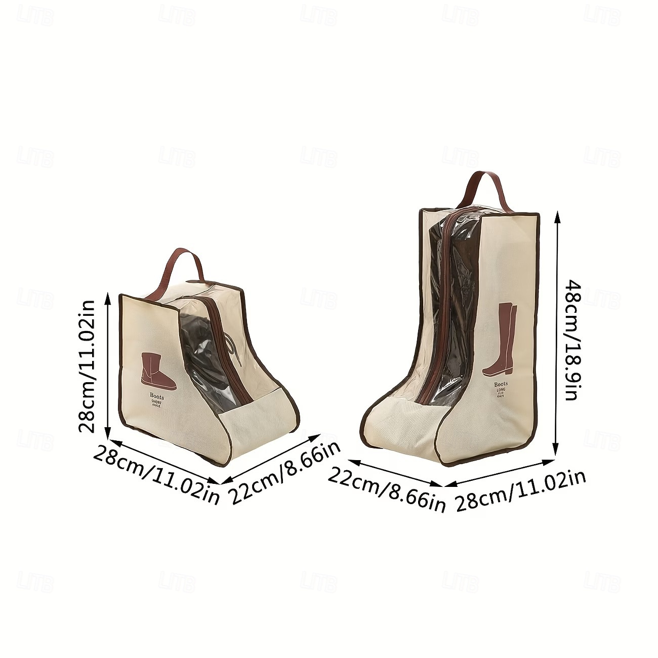4pcs Non-Woven Fabric Boot Storage Bags with Handles, Home and Travel Dustproof Boot and Shoe Storage Bags, Suitable for Flat Shoes, Ankle Boots, and High-Top Boots, Travel Shoe Organizer 2026 - $21.99 –P8