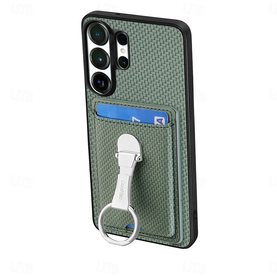 téléphone Coque Pour Samsung Galaxy S26 S26 Plus S26 Ultra Coque Arrière avec Support Support Anneau Emplacement Carte Rétro TPU Fibre faux cuir de 2026 ? $16.99 –P5
