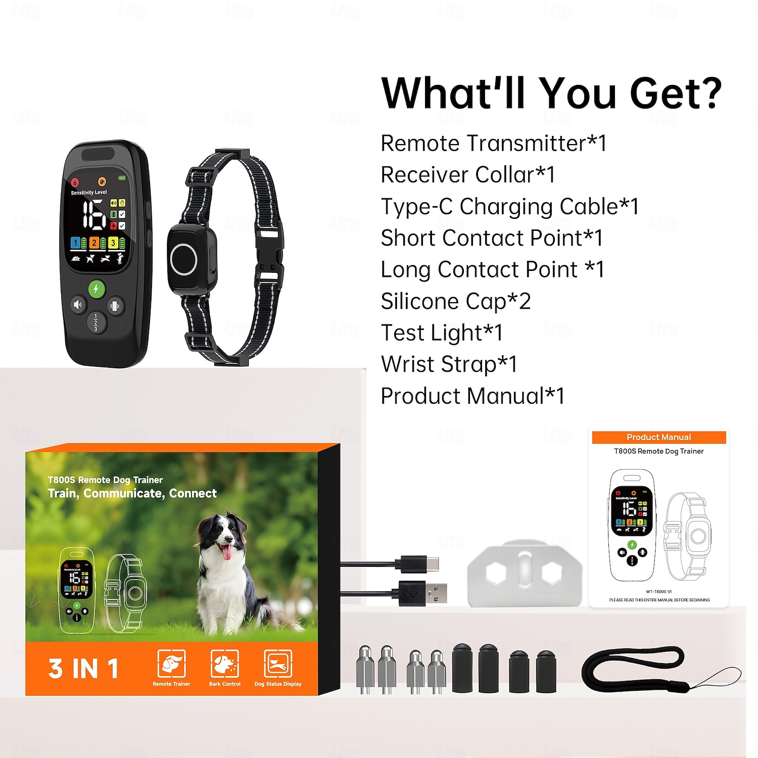 Κολάρο εκπαίδευσης σκύλου - 3 σε 1 για έλεγχο γαβγίσματος 2026 - $72.99 –P8