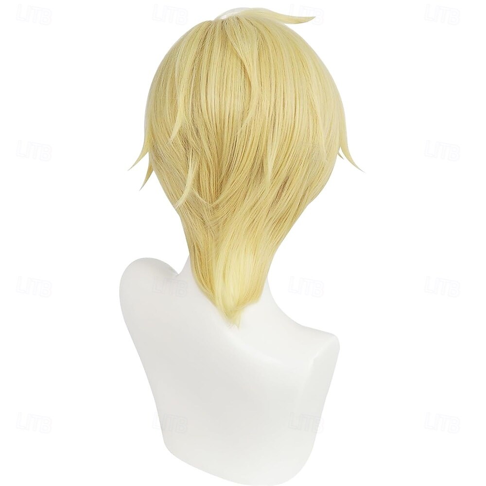 krótka, jasnoblond peruka anime w stylu ocean adventurer na imprezę cosplay 2026 - $24.99 –P4