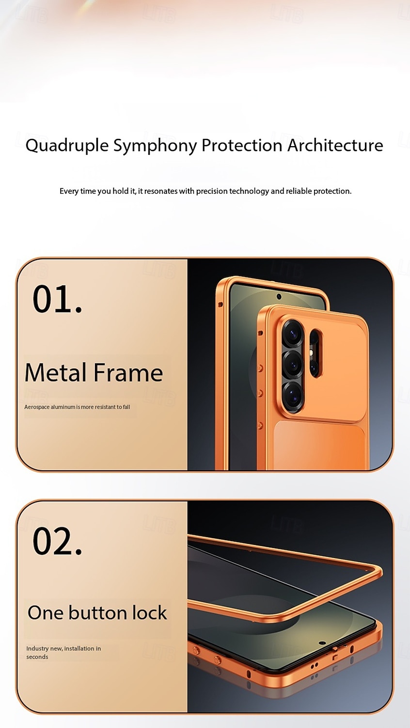 Phone Case For Samsung Galaxy S26 Ultra Back Cover Magnetic Adsorption Full Body Protective Shockproof Retro Metal 2026 - $26.99 –P15