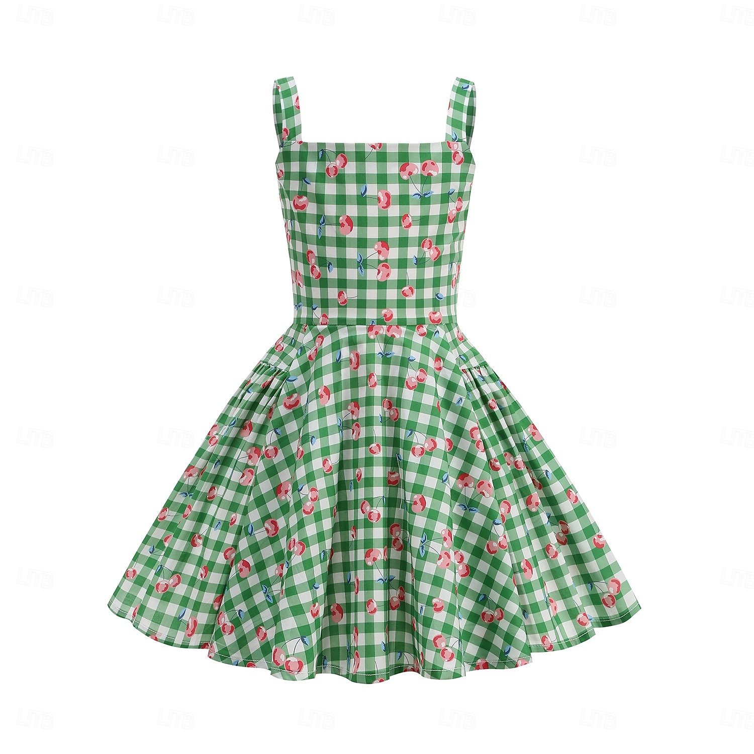 Lata 50. Retro / vintage Do kolan Sukienka Rockabilly Rozkloszowana sukienka Bez rękawów Strój na bal maskowy Dla dziewczynek Halloween Karnawał Bal maskowy Studniówka Wieczorna impreza Przyjęcie 2026 - $39.99 –P2