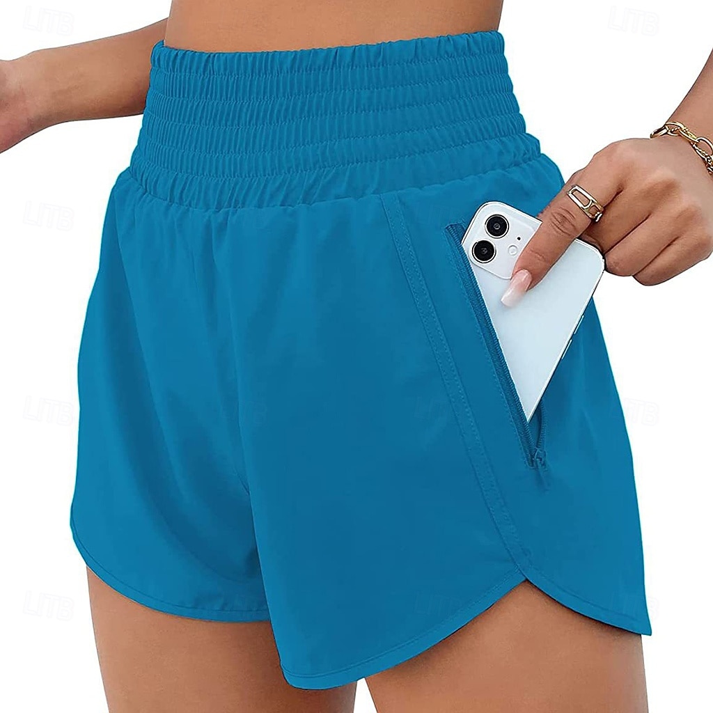 Women's Athletic Shorts Shorts Summer Shorts Beach Shorts Vacation Fashion Casual Daily Short High Waist Elastic Waistband Asymmetric Zipper Pocket Comfort Quick Dry Soft Micro-elastic Streetwear 2026 - $20.99 –P7