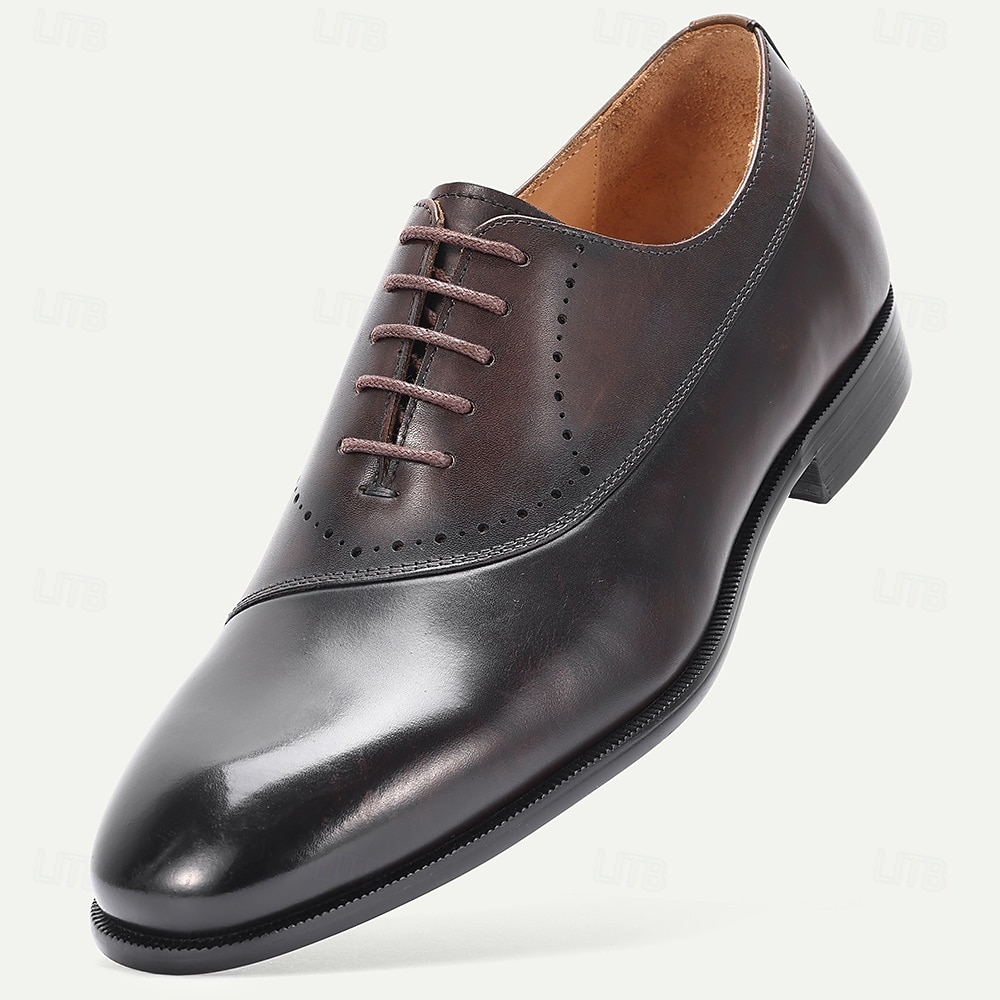 scarpe eleganti da uomo in pelle di prima qualità: vera pelle di vacchetta, stile elegante e moderno, vestibilità comoda per gli uomini, perfette per eventi formali, matrimoni, feste, ufficio e occasioni speciali del 2026 a $109.99 –P3