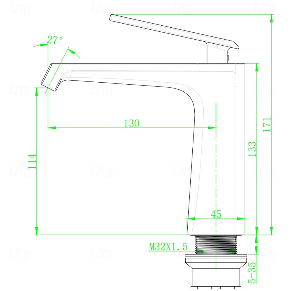 Rubinetto per lavabo da bagno - classico rubinetto da bagno monocomando a foro singolo galvanizzato color grigio gomma del 2026 a $234.79 –P1