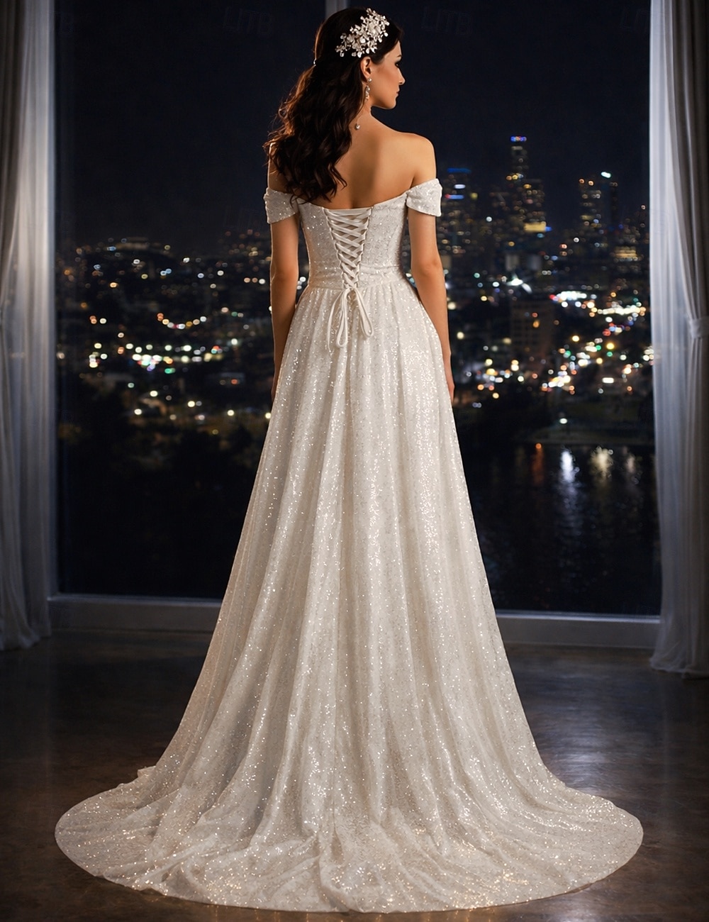 حورية البحر ذيل مثل الفرشاة فساتين حفلة موسيقية فساتين السهرة منفوش الزي الرسمي يلمع و يبرق كم قصير دون الكتف حفلة تخرج / حفلة موسيقية / حفلة رقص ضيف حفل زفاف حفل زفاف الخريف ساتان مترتر مع انقسام 2026 - $175.99 –P3