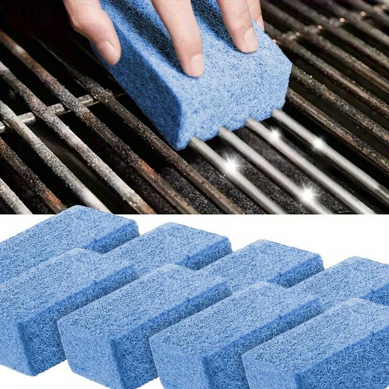 Набор из 8 прочных чистящих подушечек для барбекю - щетки без щетины для грилей, решеток для духовок и походной посуды - термостойкие щетки, устойчивые к царапинам, подходят для 2026 - $9.99 –P1