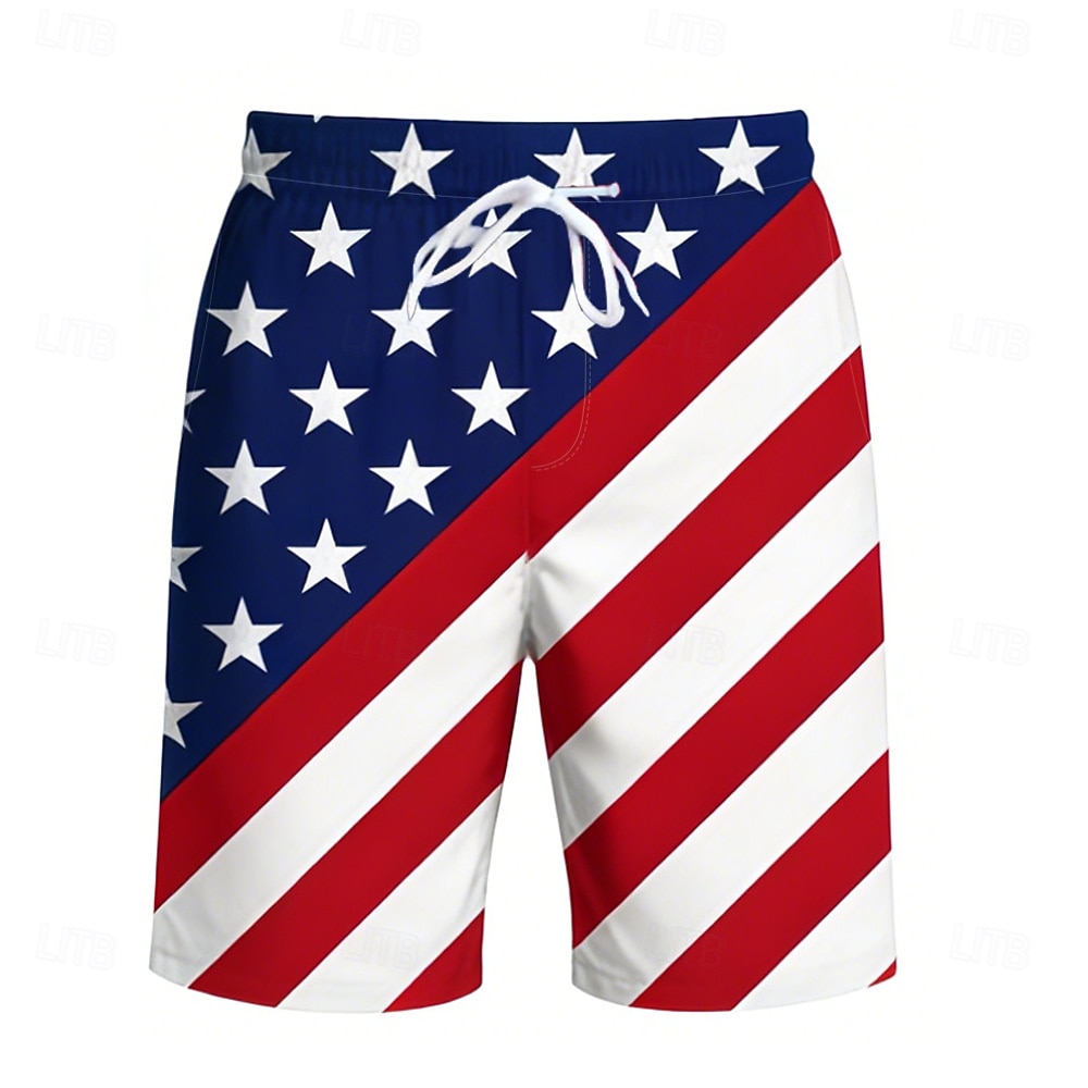 Bărbați 4 iulie - 250 de ani de existență a Statelor Unite Steagul SUA Patriotic Boxeri înot Pantaloni Scurți de Înot Pantaloni Scurti Talie medie Casual Concediu Buzunare laterale Căptușeală din 2026 - $20.99 –P3