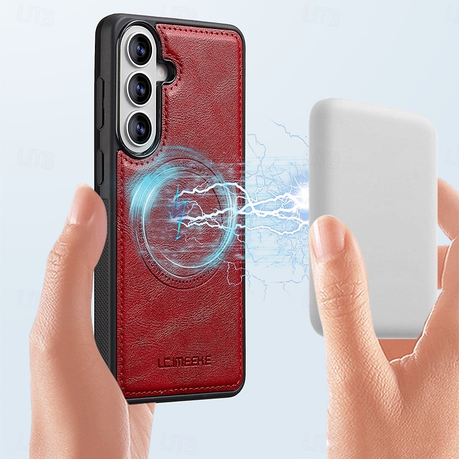 teléfono Funda Para Samsung galaxia S26 S26 Plus S26 Ultra Tarjetas billetera Magnética Soporte de carga inalámbrica Ranura para tarjetas Retro Cuero de PU 2026 - $26.99 –P10