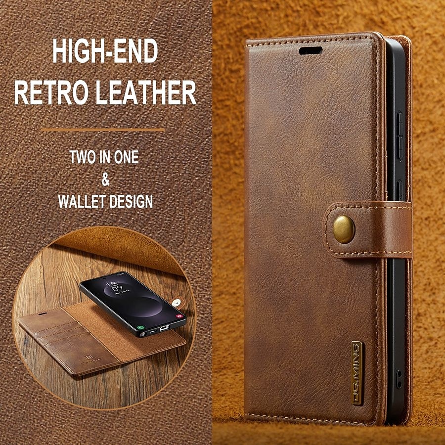 Phone Case For Samsung Galaxy S26 S26 Plus S26 Ultra Flip Cover Full Body Protective Retro Genuine Leather 2026 - $22.99 –P2