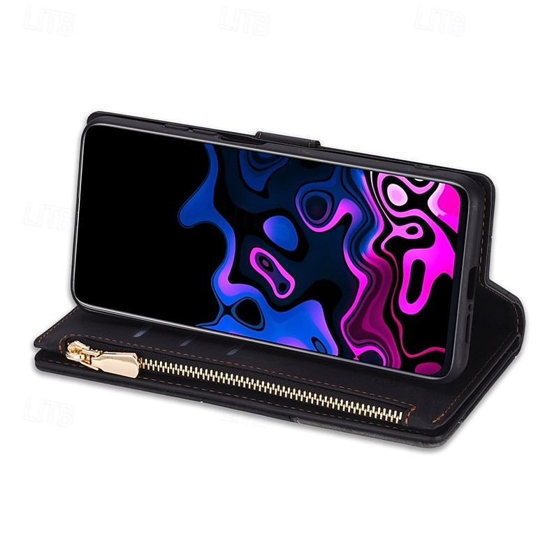 τηλέφωνο tok Για Samsung Galaxy S26 S26 Plus S26 Ultra Θήκη κάρτας πορτοφολιού Φερμουάρ Προστατευτικό για όλο το σώμα Σταντ ποδηλάτου Γεωμετρικά σχήματα PU δέρμα 2026 - $20.99 –P7