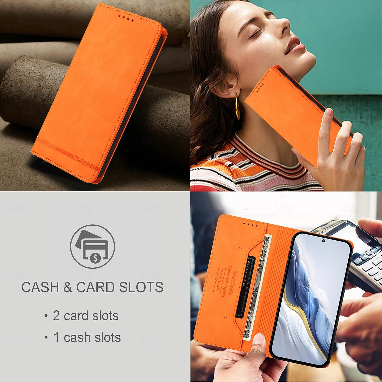 telefoon hoesje Voor Samsung Galaxy S26 S26 Ultra Plus Wallet Card Case met standaard Magnetisch Ondersteuning draadloos opladen Retro TPU PU-nahka 2026 - $15.99 –P14