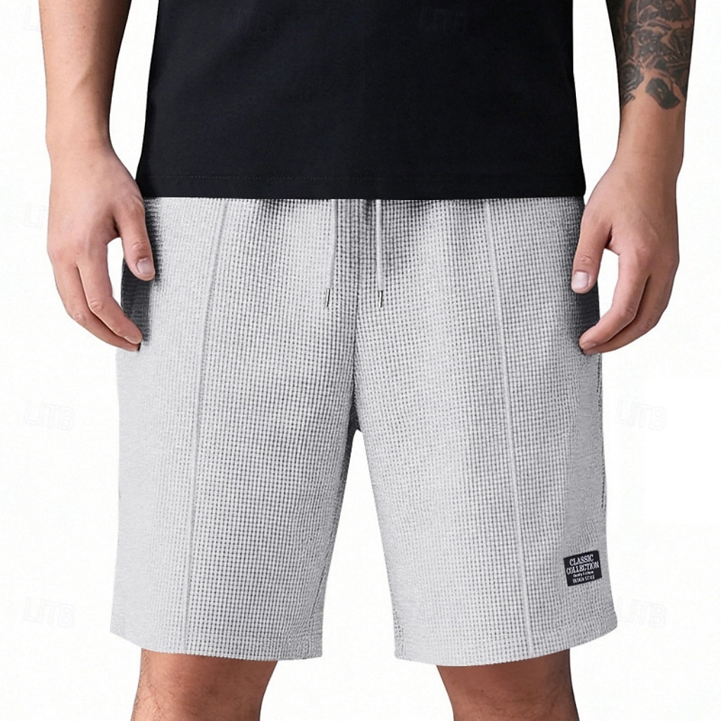 Hombre Pantalones cortos de gofres Pantalón corto Pantalones cortos de playa Pantalones cortos casuales Bolsillo Cintura elástica Plano Comodidad Transpirable Longitud de la rodilla Casual Exterior 2026 - $17.99 –P5