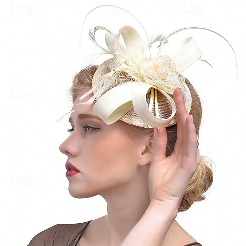 fascinators Veer Stof Bruiloft Verjaardag Elegant Vintage leuke Style Met Veer Helm Hoofddeksels 2026 - $22.99 –P3