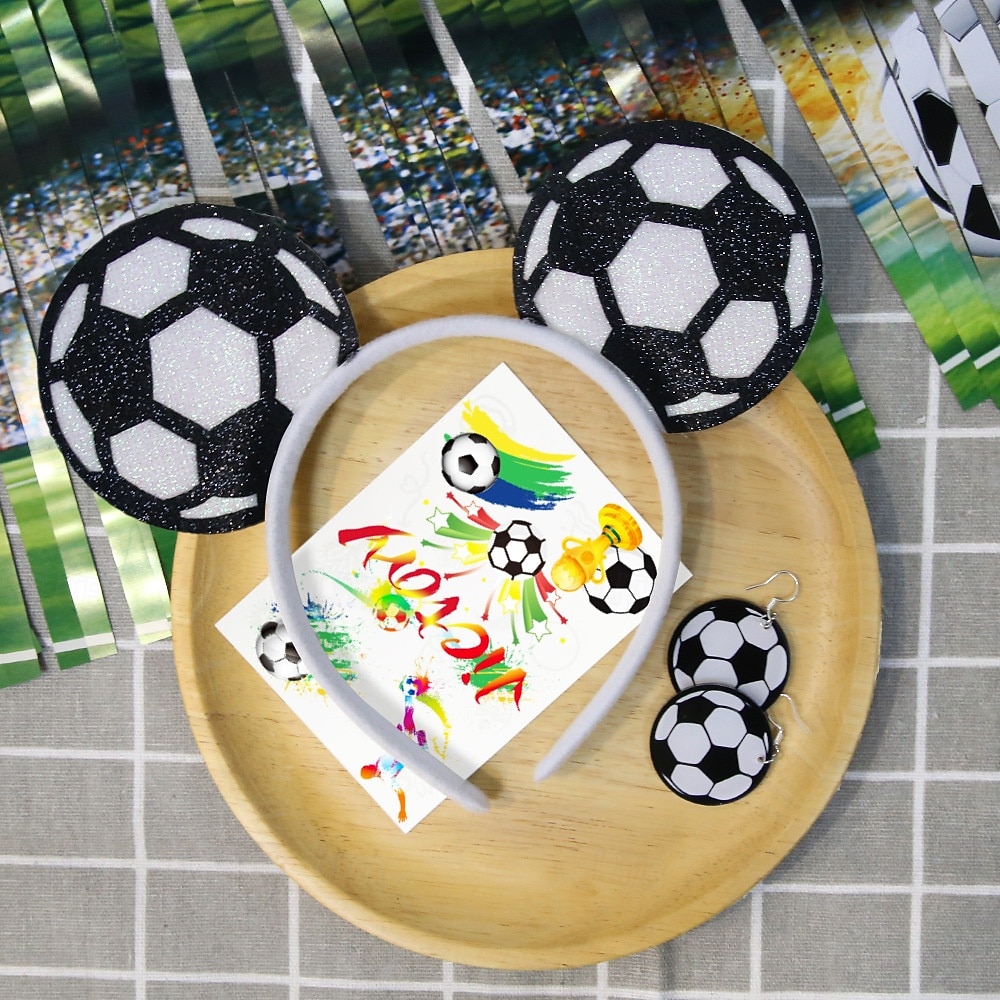 Kit para fanáticos del partido mundial de fútbol de verano de EE. UU., Canadá y México 2026, accesorios para porristas, diademas, aretes, tatuajes adhesivos y accesorios para porristas y apoyo 2026 - $9.99 –P8