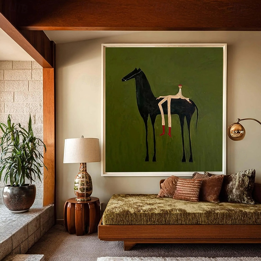 Hang malte oljemaleri Håndmalte Kvadrat Abstrakt Moderne Valset lerret (uten ramme) 2026 - $62.99 –P1