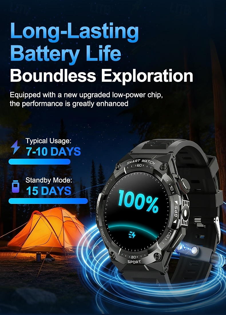 Smartwatch AMOLED da 1,43" per uomo e donna, chiamate Bluetooth, batteria da 700 mAh, impermeabile fino a 3 ATM, orologio fitness. del 2026 a $87.99 –P12