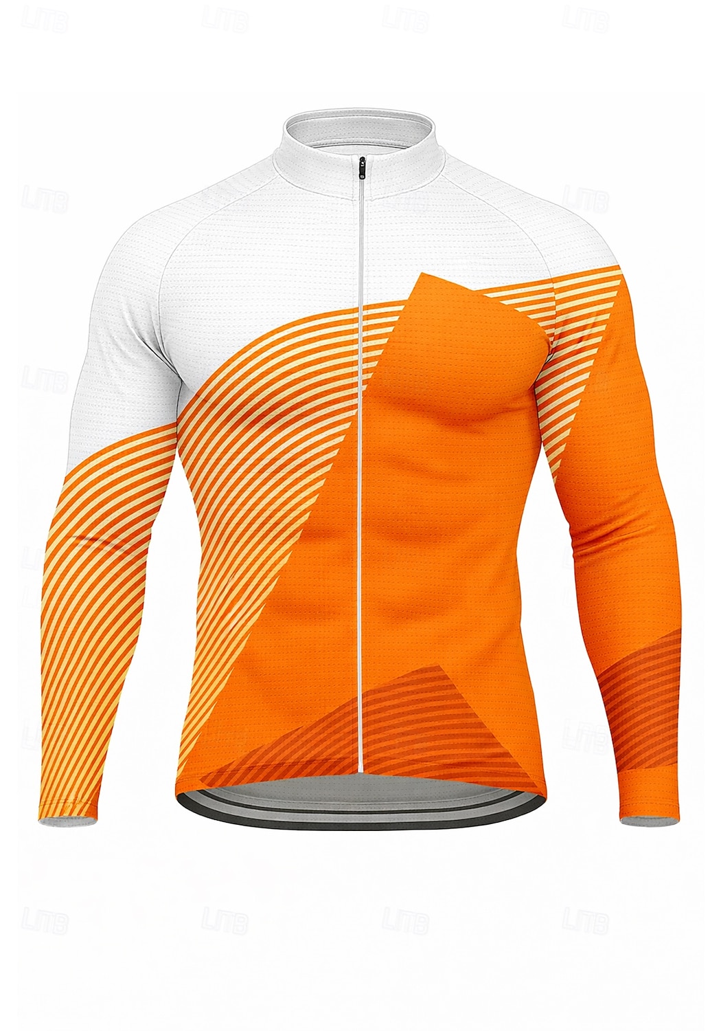 Homme Hauts Maillot de cyclisme Graphique Géométrique manche longue Cyclisme Maillot Top avec 3 poches arrière Soleil Protection solaire Écran solaire Séchage Rapide Des sports Bleu Rouge Orange de 2026 ? $34.99 –P6