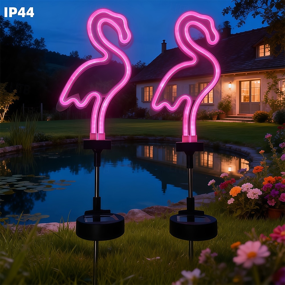 2kpl 2 W Aurinkopaneeli LED-valot Polun valot ja lyhdyt Monitoiminen Aurikoladattava Sievä Vaaleanpunainen 3.7 V Ulkovalaistus Piha Puutarha 1 LED-helmet 2026 - $26.99 –P5