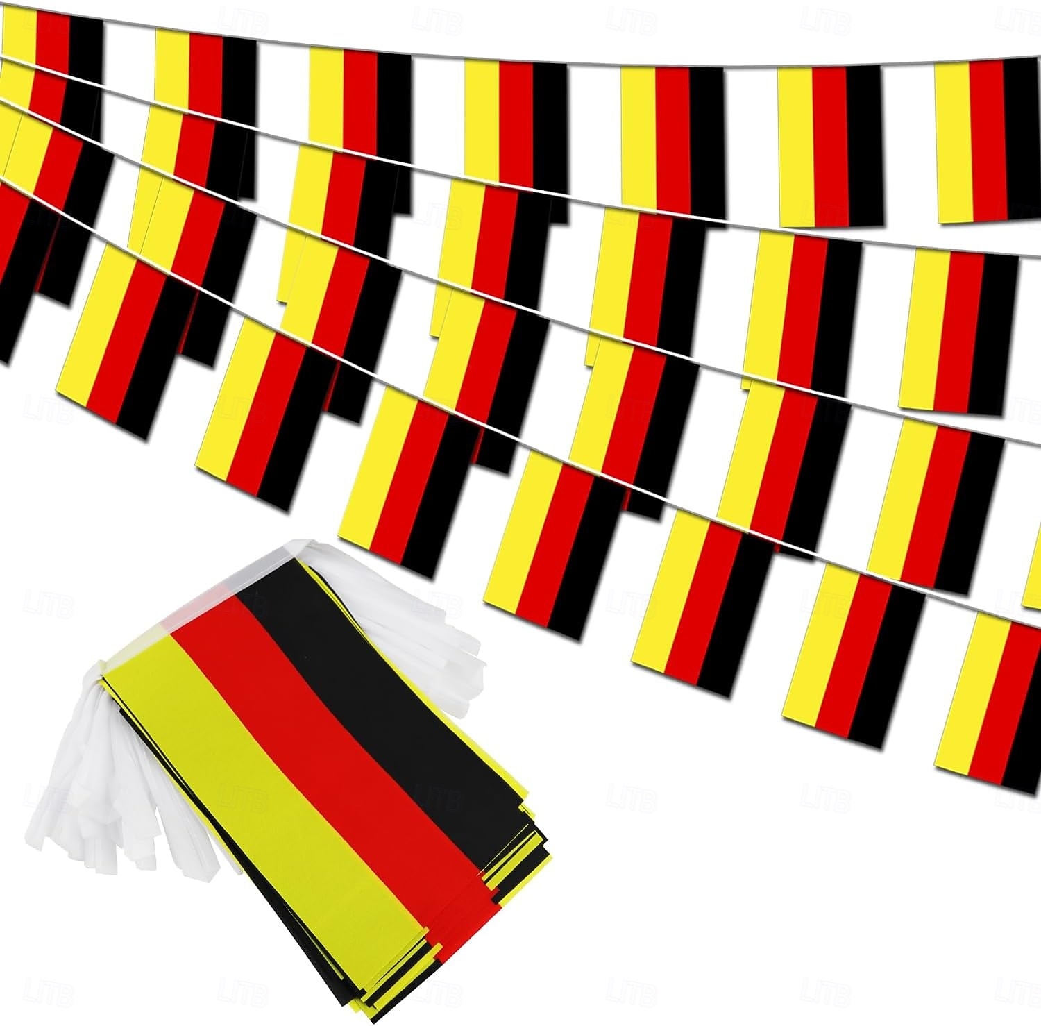 Guirlande de fanions de l'Allemagne pour la Coupe du Monde de football d'été : 50 fanions, guirlande de 14 mètres de petits drapeaux allemands pour la décoration, les écoles, les fêtes et les de 2026 ? $16.99 –P1